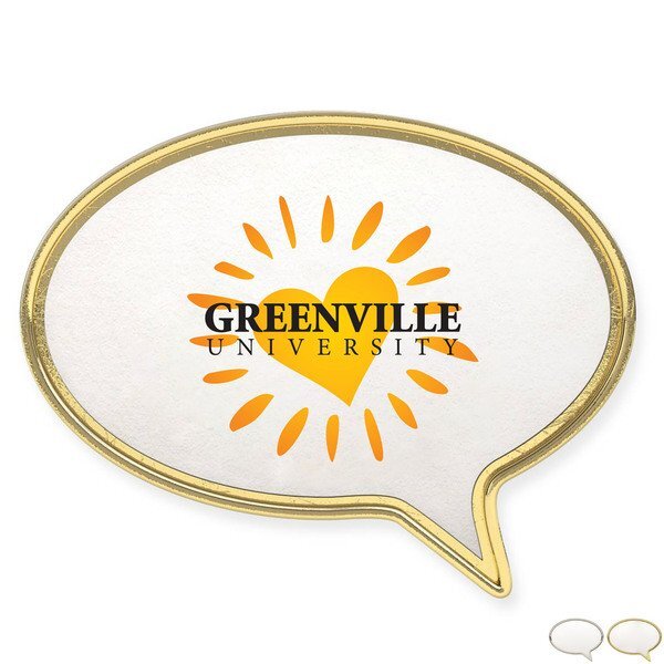 Round Speech Bubble Lapel Pin