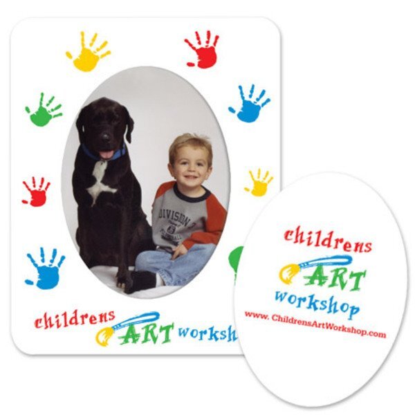 Oval Picture Frame Magnet - Handprint Stock Design