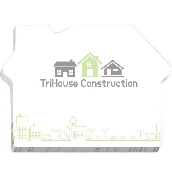 BIC® House Shape Adhesive Notepad, 3" x 4", 25 Sheets