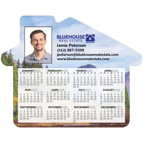 House Shaped Calendar Magnet