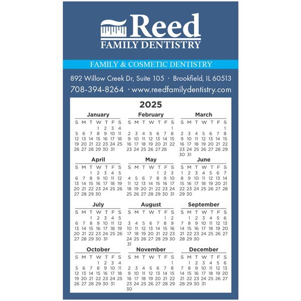 Square Corner Calendar Magnet 2-29/32" x 4-15/16"