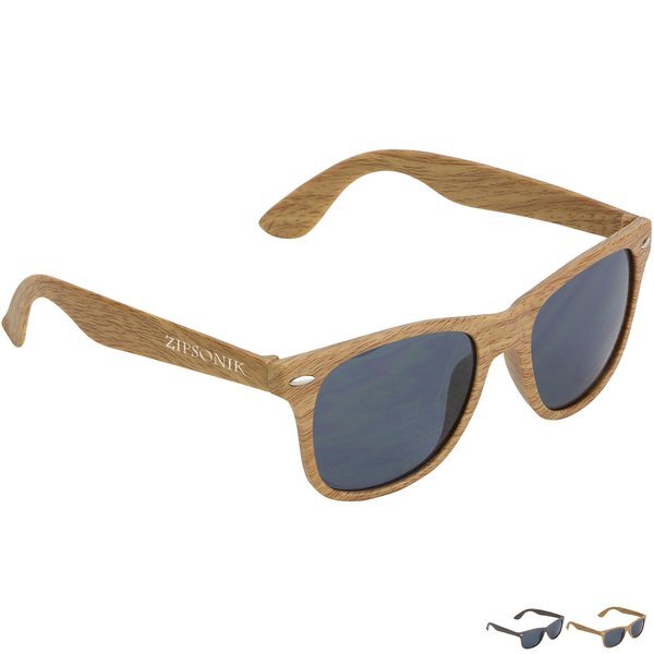 Sebring UV400 Wood Grain Sunglasses