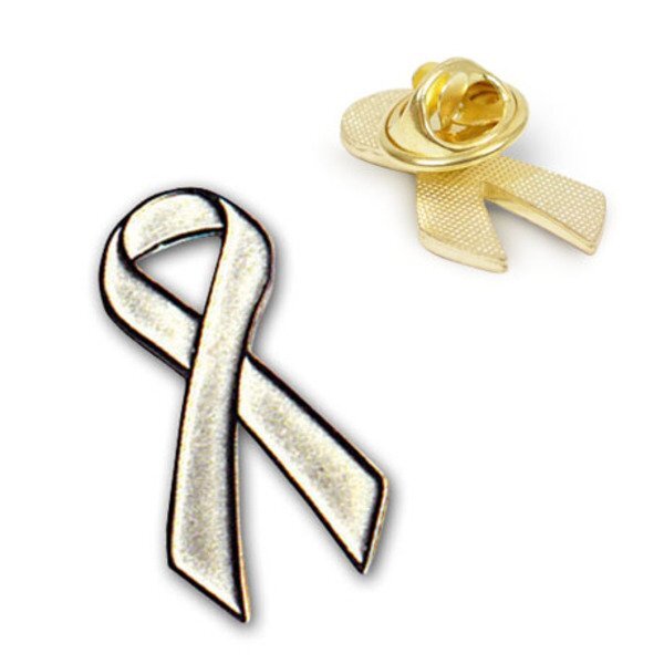 Silver Ribbon Lapel Pin - CLOSEOUT!