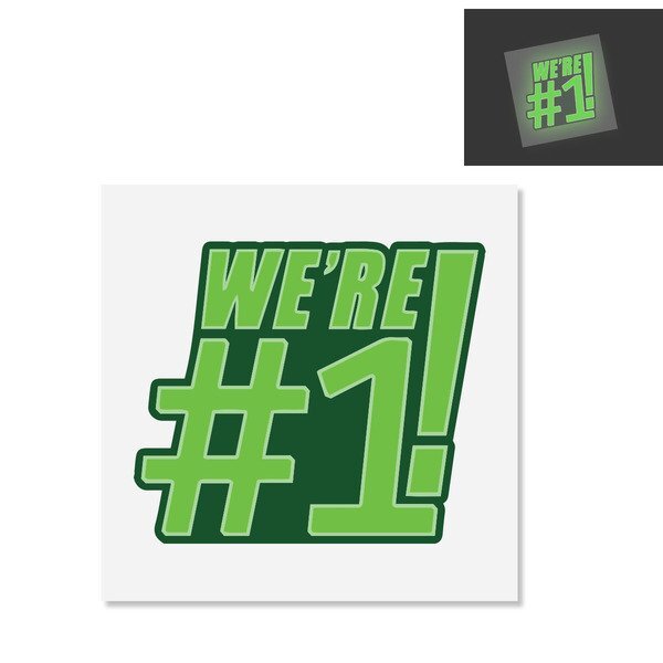 Custom Glow-in-the-Dark Temporary Tattoo, 2" x 2"
