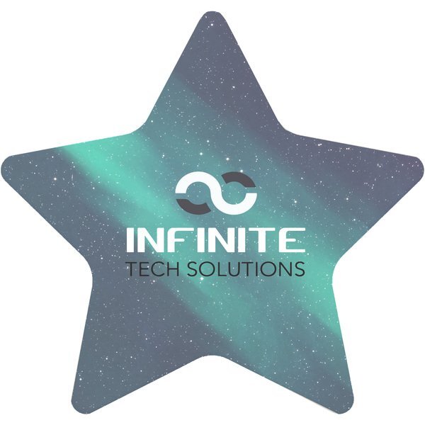 Star Pulpboard Coaster w/ Full Color Imprint, 80 pt.