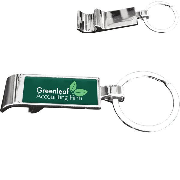 Chrome Bottle Opener Key Tag