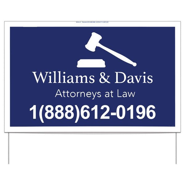 Double-Sided Yard Sign with Frame, 14-1/2" x 23"