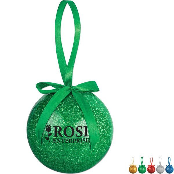 Glitter Round Holiday Ornament