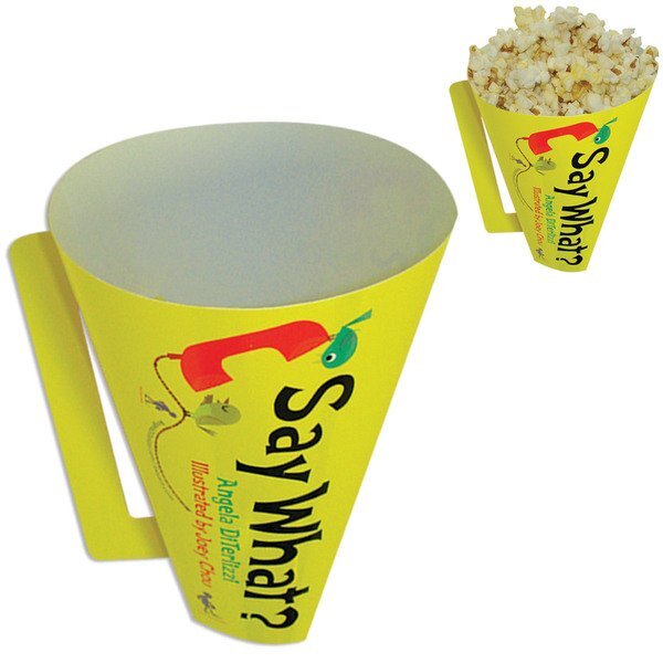 Round Paper Megaphone w/ Handle, 8"