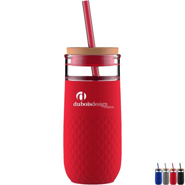 Ello® Devon Glass Tumbler w/ Straw, 20oz.