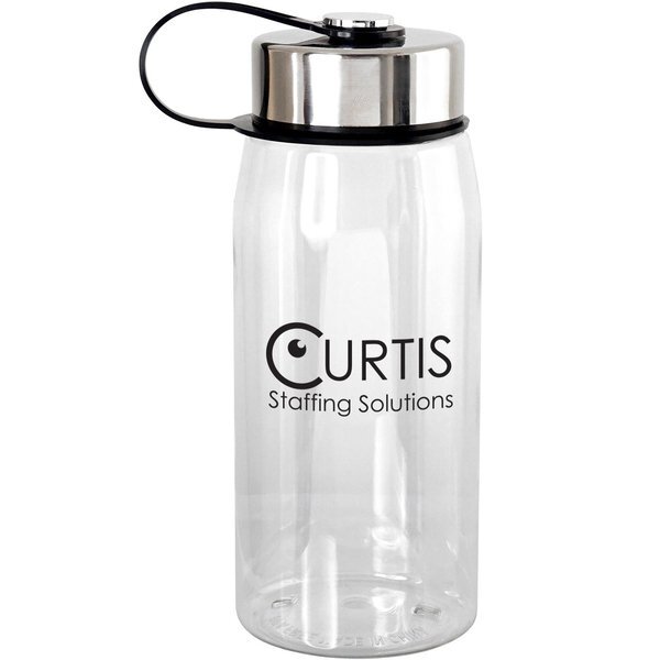 Metal Lanyard Lid Water Bottle, 25oz.