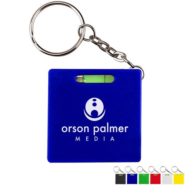 Square Tape Measure Level Key Chain