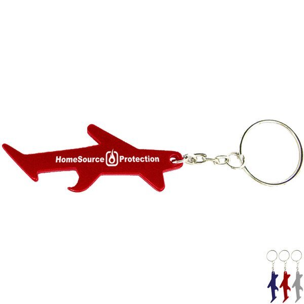 Airplane Aluminum Bottle Opener Key Chain