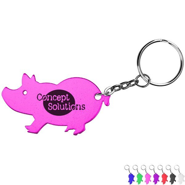 Pig Aluminum Bottle Opener Key Chain