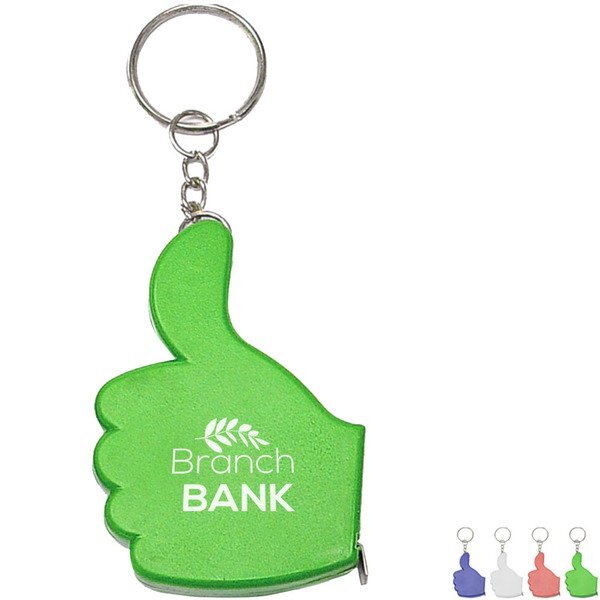 Thumbs Up Tape Measure Key Chain