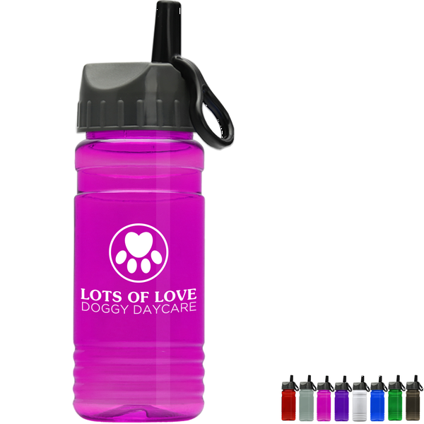 UpCycle rPET Bottle w/ Flip Straw Ring Lid, 20oz.