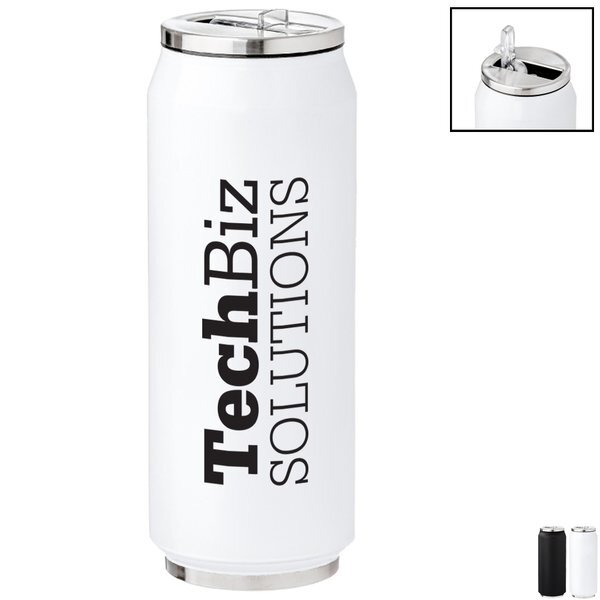 Cola Can Double Wall Vacuum Insulated Stainless Steel Bottle, 18oz.
