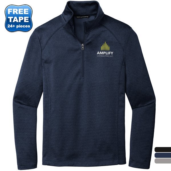 Port Authority® Diamond Heather Fleece Men's 1/4 Zip Pullover