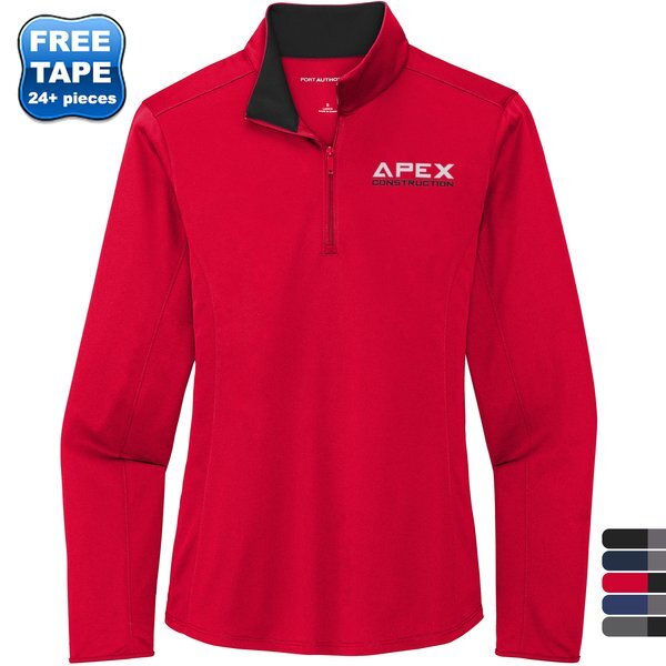 Port Authority® Silk Touch™ Performance Polyester Ladies' 1/4 Zip