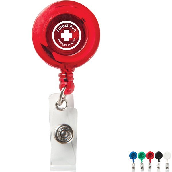 Round Secure-A-Badge™ Badgeholder w/ Alligator Clip