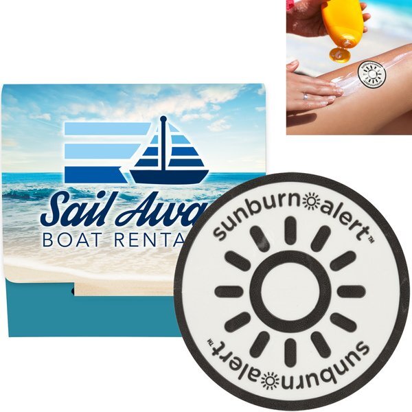 Sunburn Alert UV Color-Changing Sticker w/ Custom Pack