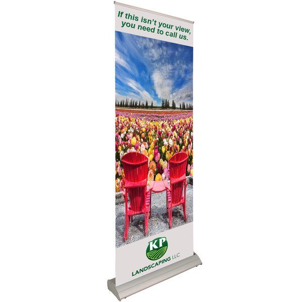 Deluxe Pro Retractor Single-Banner Kit, 33-1/2"