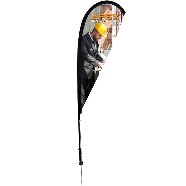 Premium Teardrop Sail Sign Kit with Ground Spike, 6'