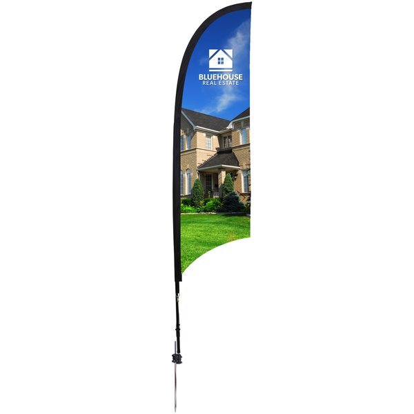 Premium Razor Sail Sign Kit with Ground Spike, 7'