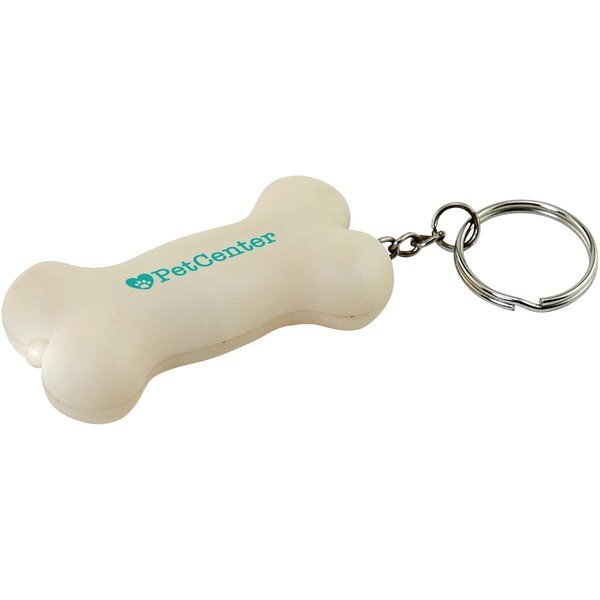 Light Up Dog Bone Key Tag