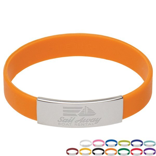 Silicone Bracelet w/ Metal Accent