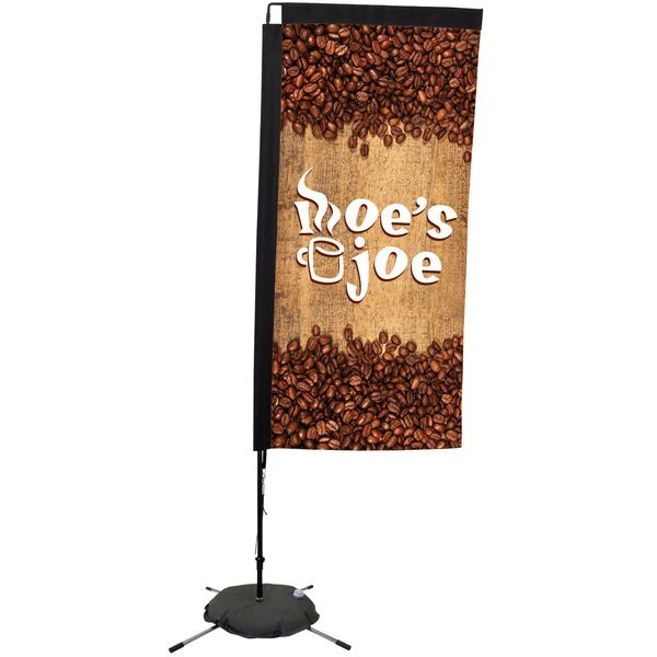 Premium Rectangle Sail Sign with Scissor Base, 7'