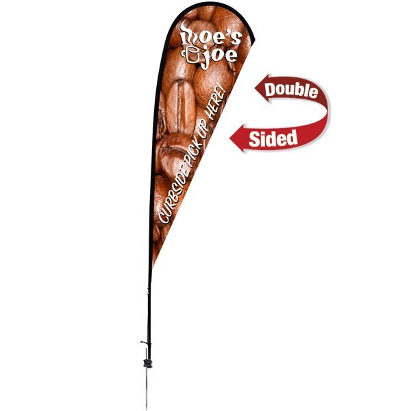 Premium Double Sided Teardrop Sail Sign with Ground Spike, 11-1/2'