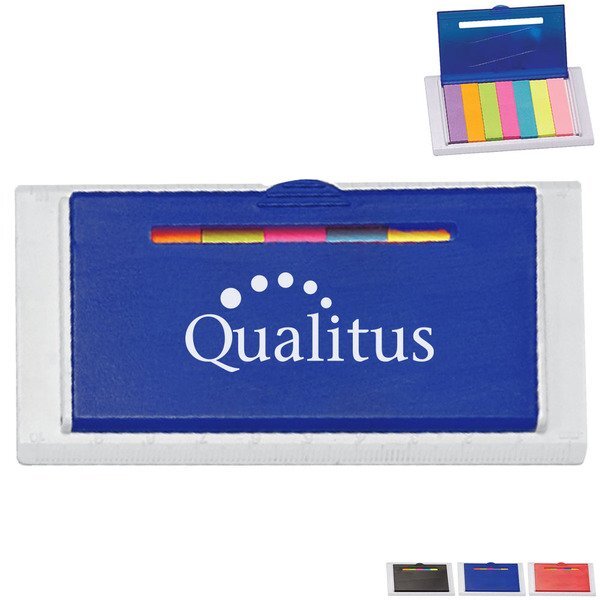 Plastic Ruler & Sticky Note Flag Holder