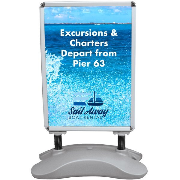 Outdoor Flex Sign with Ballast Base