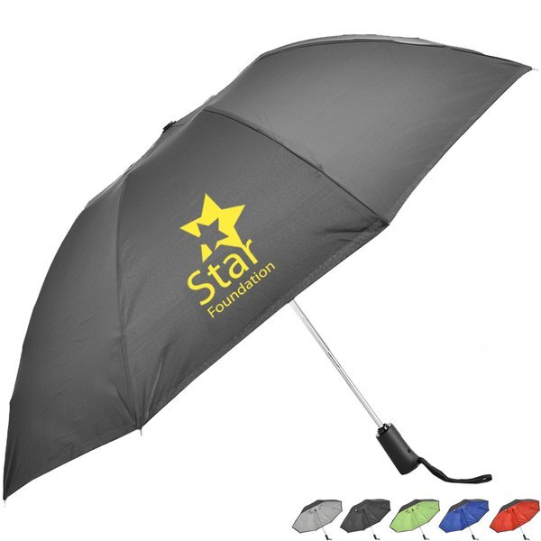 Comfort Grip Auto Open/Close Inverted Folding Umbrella, 46" Arc