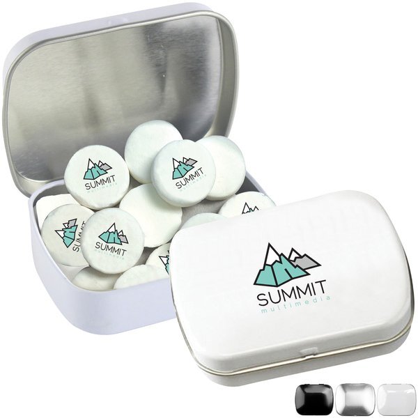 Imprinted Round Mints in Domed Tin