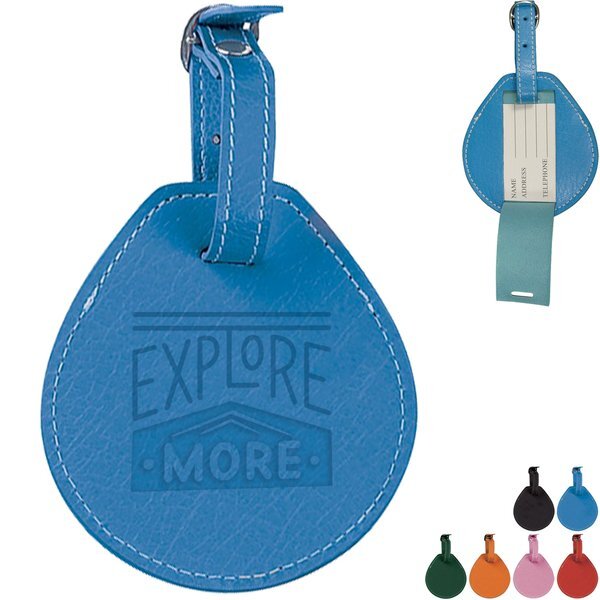 Leather Tear Drop Luggage Tag