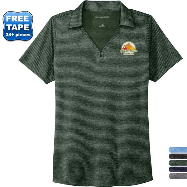 Port Authority® Shadow Stripe Polyester Ladies' Polo
