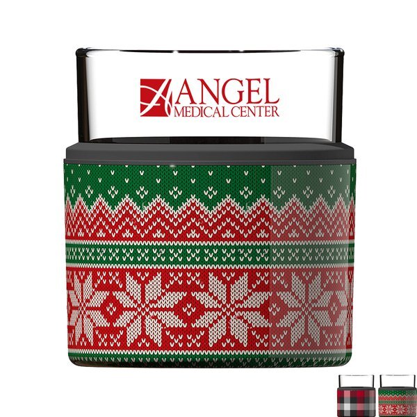 Asobu® Stainless Steel On the Rocks Holiday Kuzie & Old Fashioned Glass, 10.5oz.