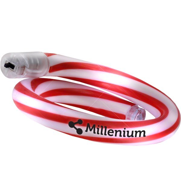 Candy Cane Light Up LED Tube Bracelet