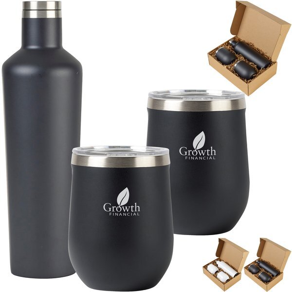 Corkcicle® Canteen & Stemless Wine Cup Gift Set
