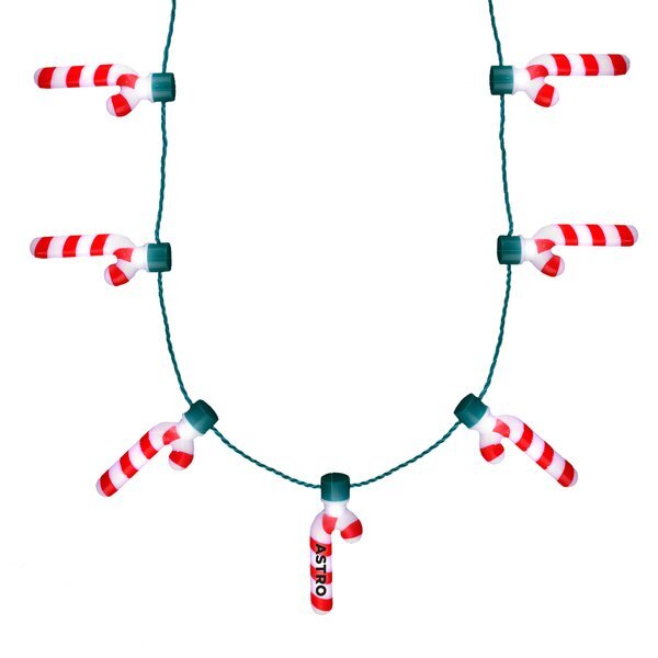 Candy Cane Light Up LED Necklace