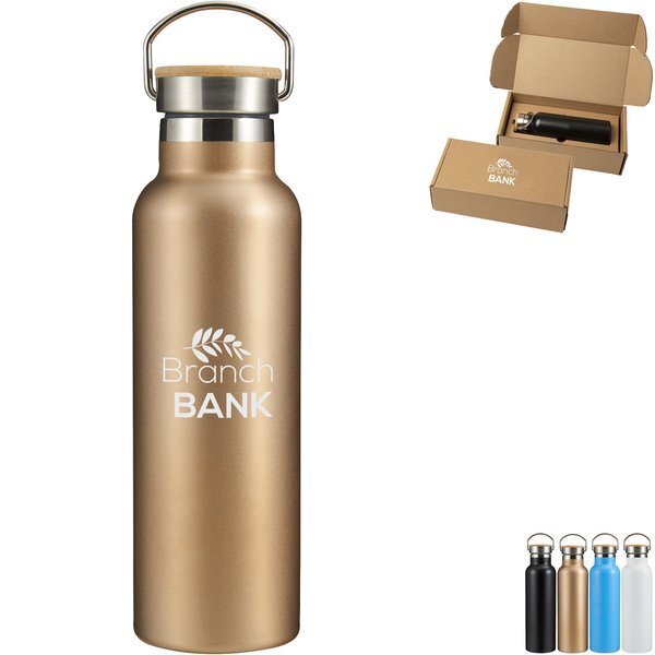 Breckenridge Stainless Steel Bottle w/ Gift Box,  21 oz.