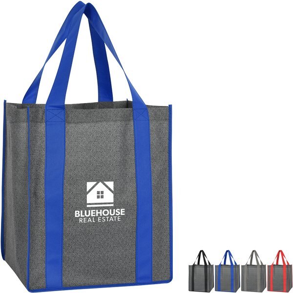 Heathered Non-Woven Shopper Tote Bag