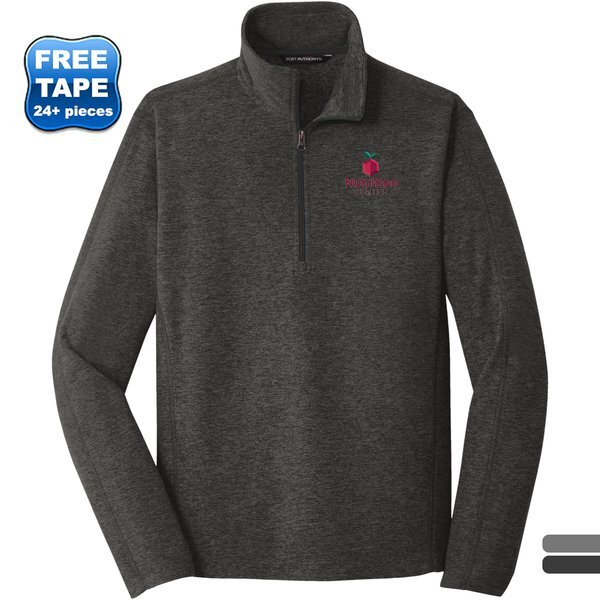 Port Authority® Heather Microfleece 1/2 Zip Men's Pullover