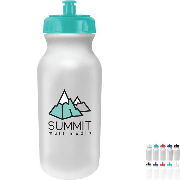 MicroHalt Value Bike Bottle Push 'n Pull Cap 20 oz. Full Color Imprint