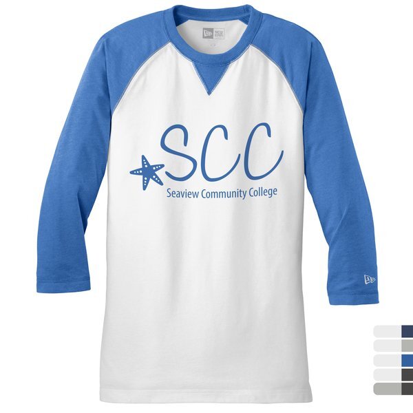 New Era® Sueded Cotton Blend 3/4 Sleeve Baseball Raglan Men's Tee