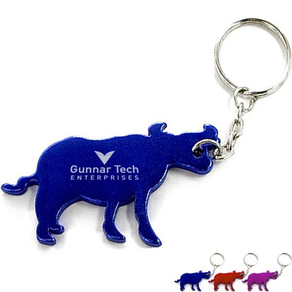 Bull Aluminum Bottle Opener Key Chain