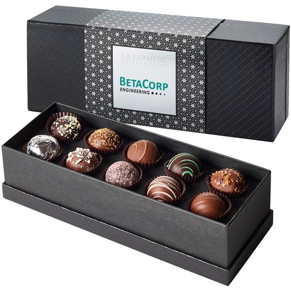 After Dinner 10 Piece Belgian Chocolate Signature Truffle Box w/ Sleeve