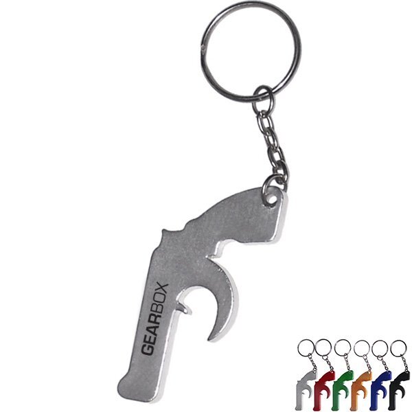 Gun Aluminum Bottle Opener Key Chain